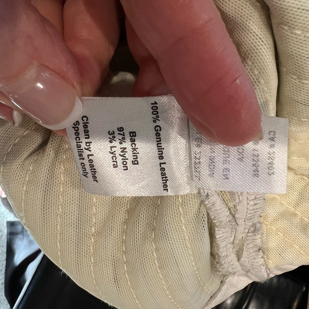 Ecru leather jacket never worn
